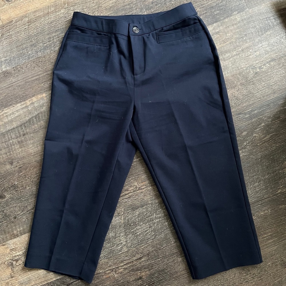 Christopher & Banks Cropped Pants Navy Blue‎ Career Casual Size 6